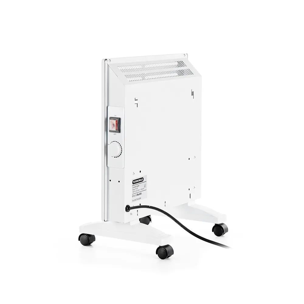 Печка конвекторна Termomax TR100, 1000W, алуминиев нагревател, панелен, (35946837): Заден панел и управление