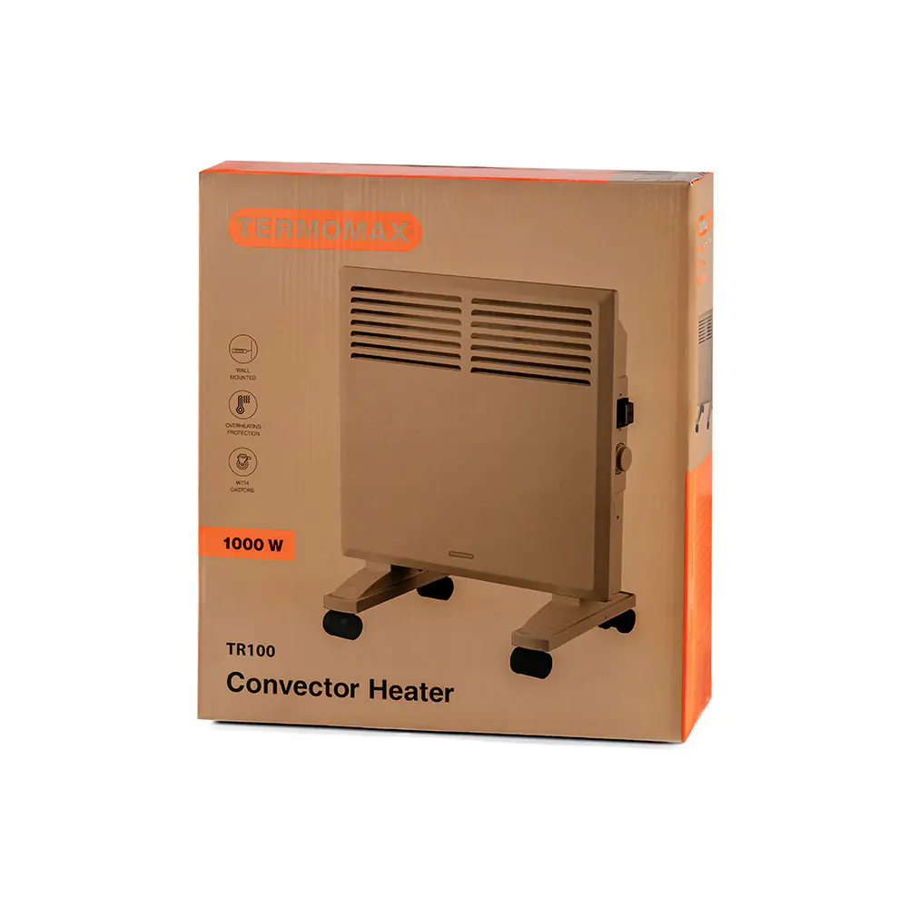 Печка конвекторна Termomax TR100, 1000W, алуминиев нагревател, панелен, (35946837): Кутия на конвекторната печка
