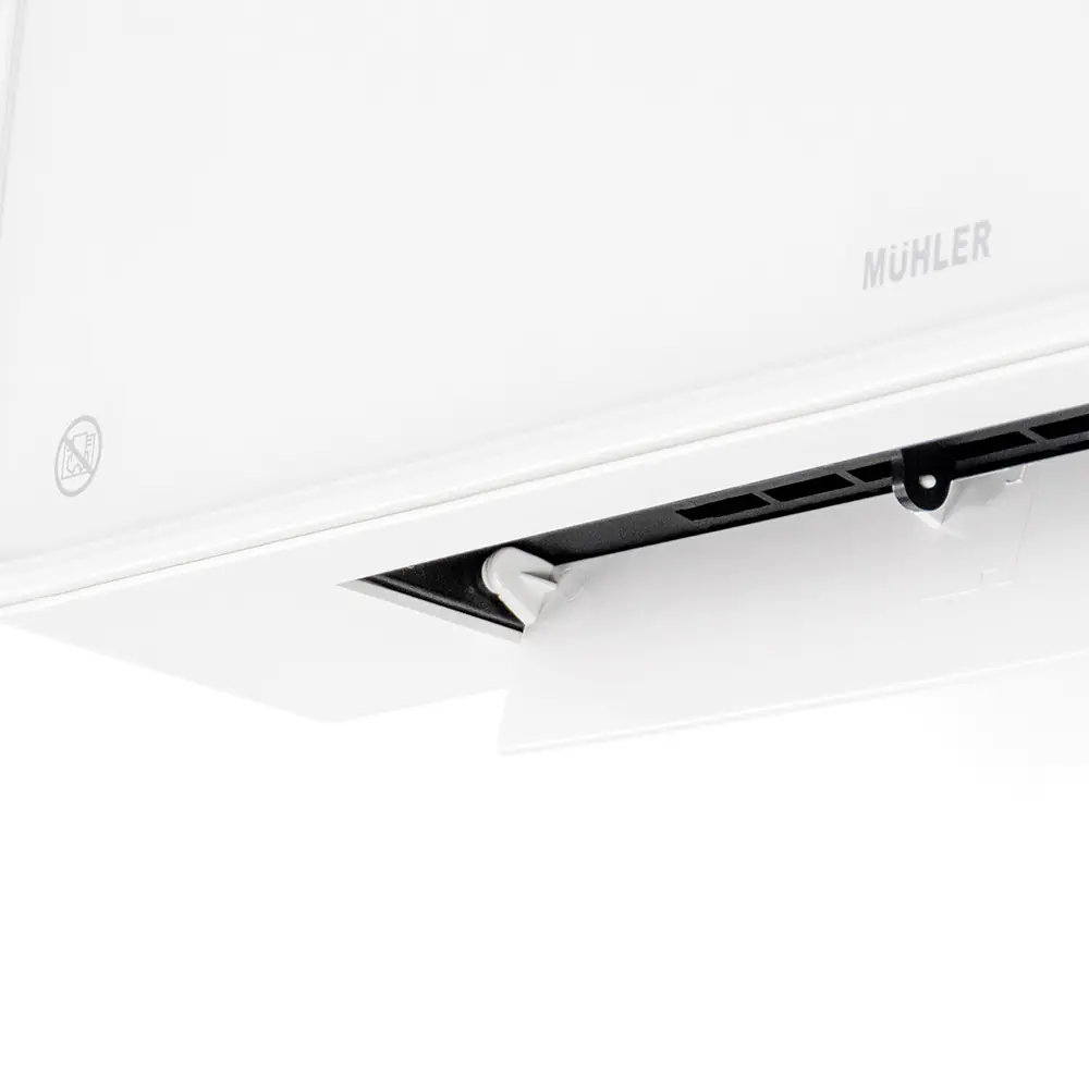 Печка керамична Muhler MCW-2035, 2000W, стенна, стъклен панел, LED дисплей, дистанционно управление, (35946841): Долна въздушна решетка