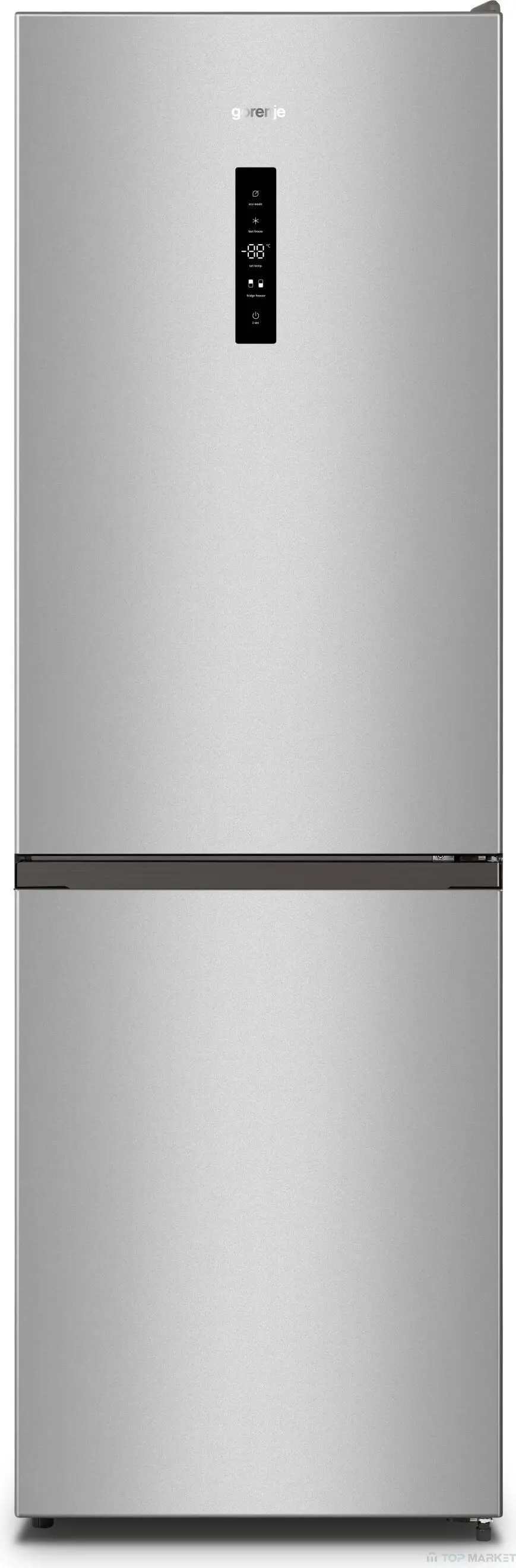 Хладилник с фризер Gorenje NRK6192AS4, NoFrost Plus, 304 литра, сив, (17291): Хладилник с две врати