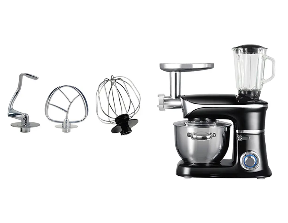 Кухненски робот 3в1 ZEPHYR ZP 1115 QBM, 1900W, 6.5 литра, Блендер, Миксер, Месомелачка, Черен, (18484): Робот с приставки