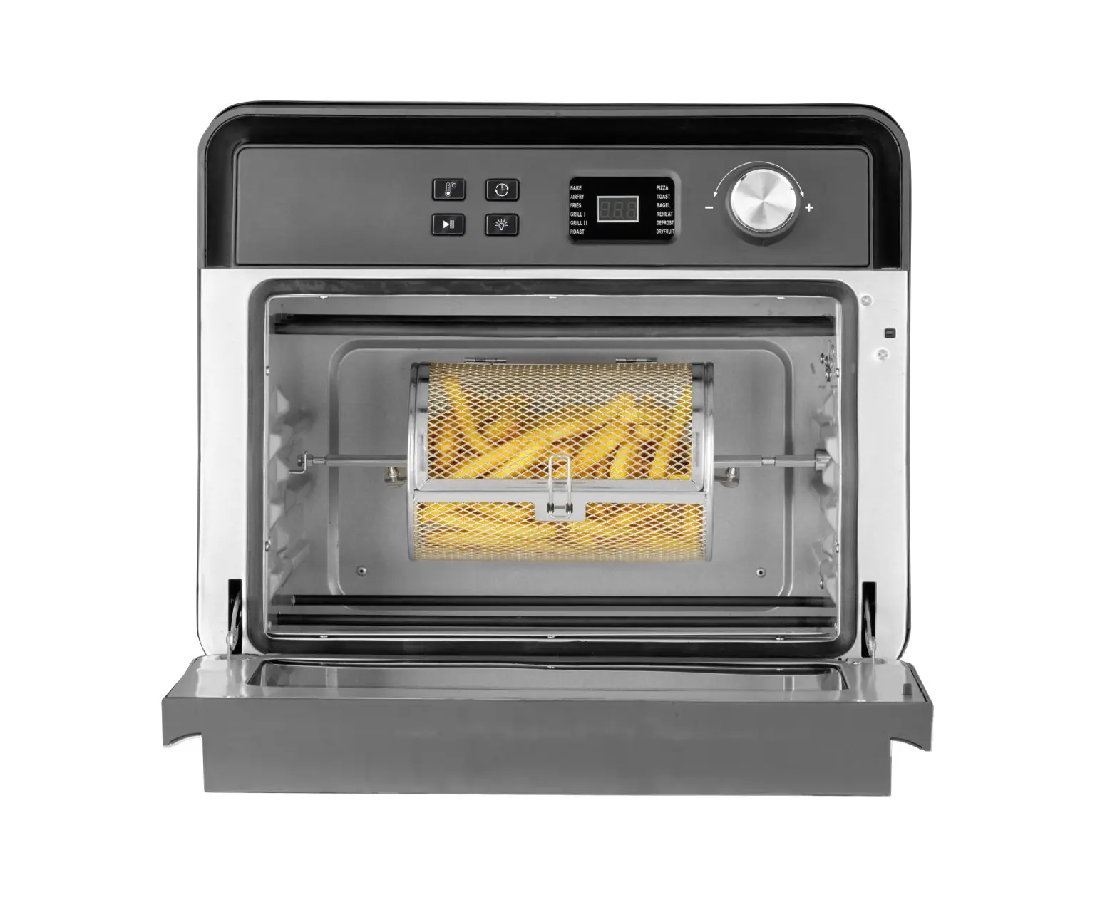 Mногофункционален уред готвене Caso AirFry Chef 1700, 22 л, 1700 W, (11482): Отворена камера с кошница