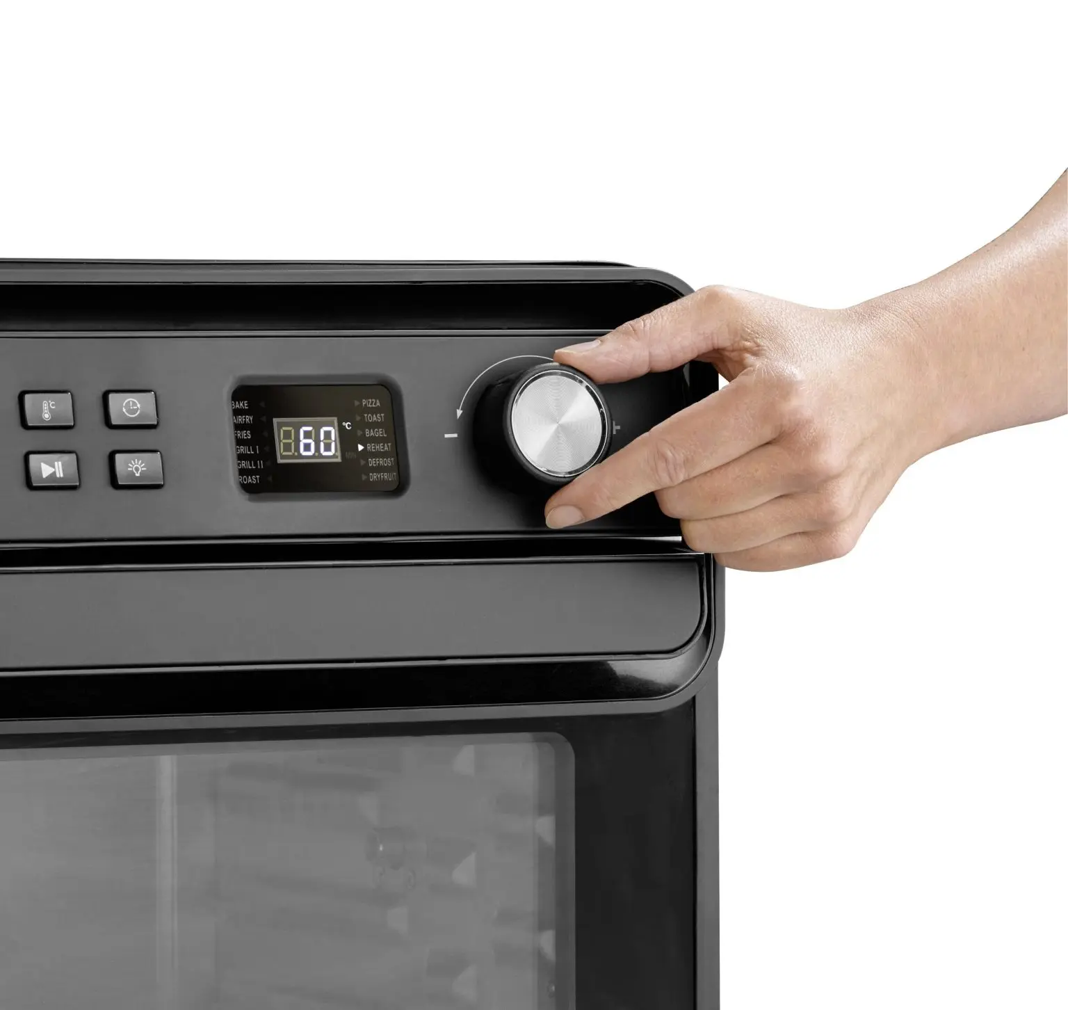 Mногофункционален уред готвене Caso AirFry Chef 1700, 22 л, 1700 W, (11482): Панел за управление отблизо