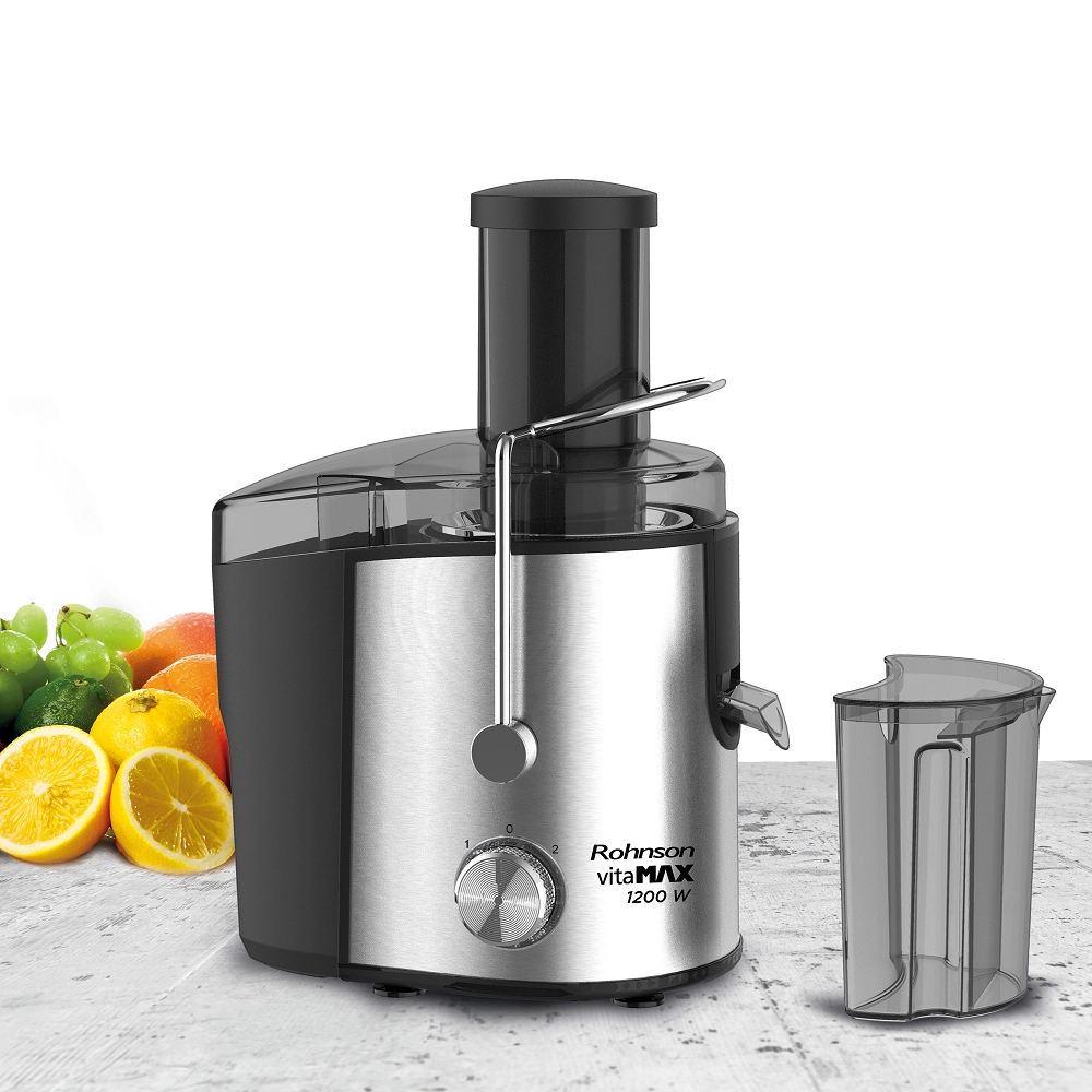 Сокоизстисквачка Rohnson R-439 VitaMax, 1200W. 85 mm отвор, Инокс, (16900): Сокоизстисквачка с кана