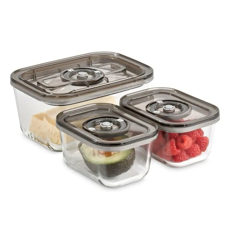 CASO комплект от 3 броя съдове за вакуумиране vacuboxx eco-set 1177: Три съда с капаци