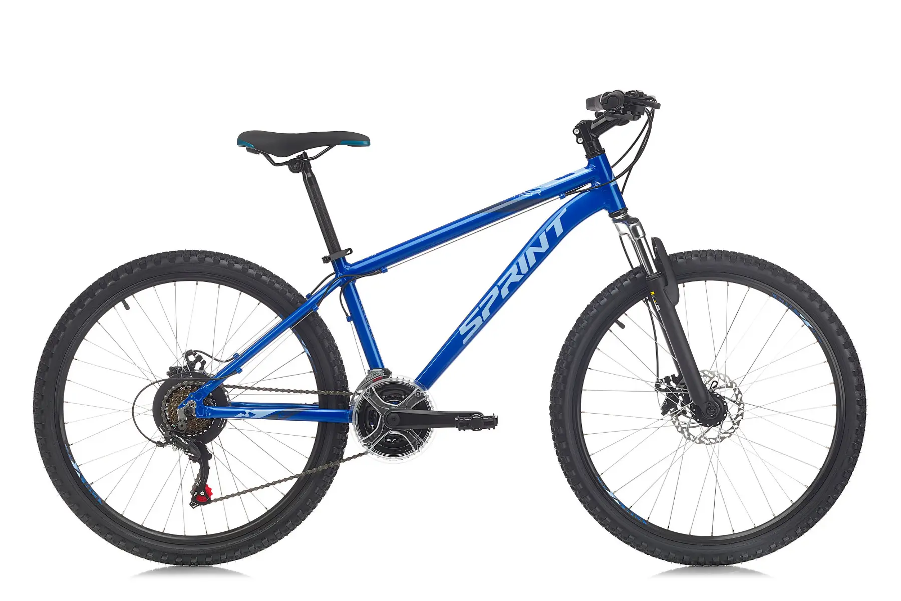 Планински велосипед Hardtail SPRINT HUNTER 26 (35947351): Син велосипед отстрани