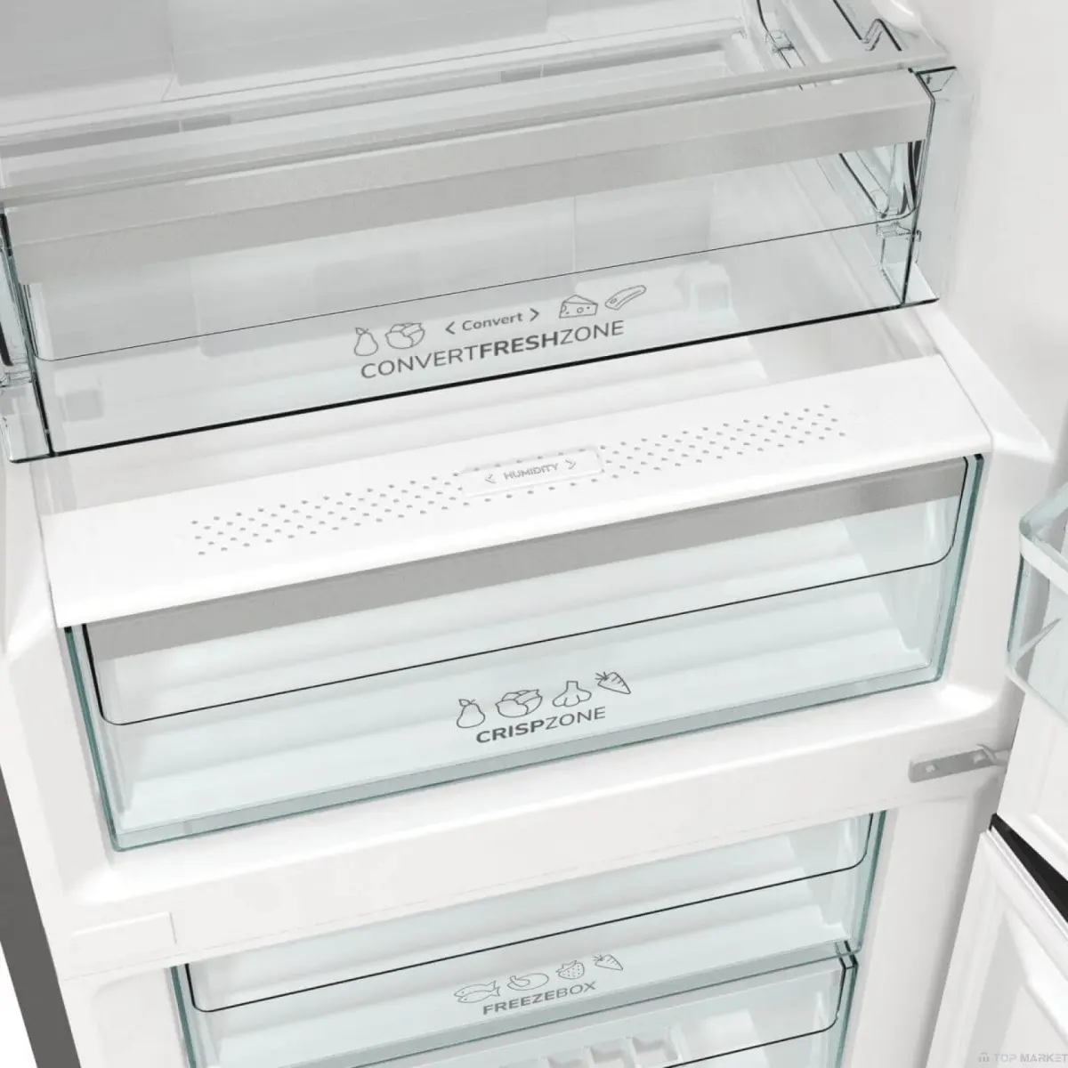 Хладилник с фризер Gorenje NRK6192AXL4, (30013): Вътрешни чекмеджета