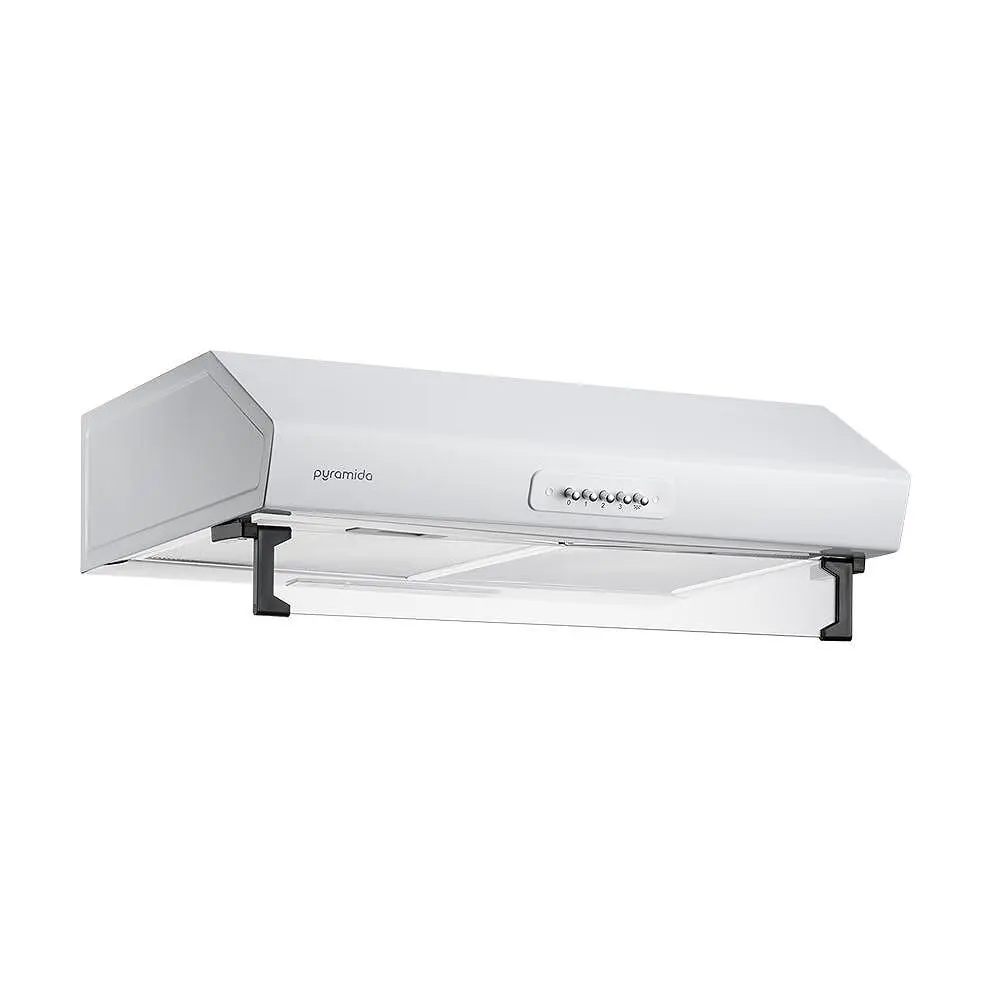 Абсорбатор PYRAMIDA WHK 60WH, Бял, (35930983): Бял абсорбатор с изтеглен панел