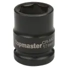 Вложка ударна 6 стенна 1/2"х17mm Topmaster Professional, (35927177)