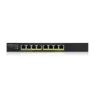 Суич ZyXEL GS1915-8EP, 8-портов, Gigabit, Управляем, PoE, (35935798)