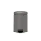 Кош за смет с педал Brabantia NewIcon 5L, Mineral Concrete Grey, (35941574)