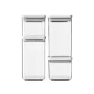 Комплект буркани Brabantia Tasty+ (2х0.7L и 2x1.6L), 4 броя , Light Grey, (35941581)