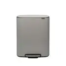Кош за смет Brabantia Bo Pedal 60L, Mineral Concrete Grey, (35949916)