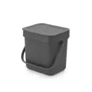 Кош за смет за разделно събиране Brabantia Sort&Go 3L, Grey, (35941860)