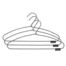 Комплект закачалки гумирани Brabantia Black/White 3 броя, (35942508)