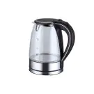 Електрическа кана ZEPHYR ZP 1230 GB, 2200W, 1.7 литра, Светеща, Стъклена, Безжична, Инокс, (18258)