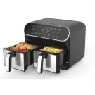 Фритюрник с горещ въздух JUST PERFECTO JP 1980 JL10, 1700W, 8 литра, 8 програми, Две кошници, Черен/инокс, (18277)