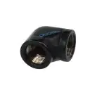 L-конектор Alphacool HF, Вътрешна резба G1/4 - G1/4, 90°, Черен мат, (35936840)