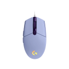Геймърска мишка Logitech G102 LightSync, RGB, Оптична, Жична, USB, Лилав, (35934008)
