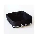 Панер за хляб OLIVER BROWN OB-1225-A, 21х21х8.5 см, Метал, Текстил, Хром/черен, (18460)