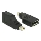 Адаптер Delock, mini DisplayPort 1.2 мъжко - DisplayPort женско, 4K, 90°, (35937789)