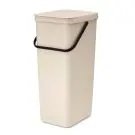 Кош за смет за разделно събиране Brabantia Sort&Go 40L, Soft Beige, (35947072)