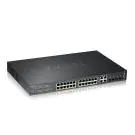 Суич ZyXEL GS-2220-28HP, 24 портов Layer2+, 24x Gigabit PoE + 4x Gigabit combo (RJ45/SFP), Управляем, (35937675)