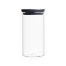 Буркан стъклен Brabantia Stackable 1.1L, Dark Grey, (35940954)