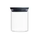 Буркан стъклен Brabantia Stackable 0.6L, Dark Grey, (35940955)