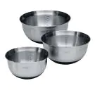 Купи за бъркане комплект Brabantia 1L+1.6L+3L, Matt Steel/Black, 3 броя, (35940981)