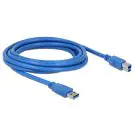 Кабел Delock USB-A - USB-B, 3m, (35937534)