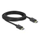Кабел Delock DisplayPort 2.0 мъжко - DisplayPort 2.0 мъжко, 3.0м, 54 Gb/s, Черен, (35935386)