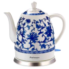 Керамична нагревателна кана Rohnson R-7808, 1200W, 1.5 литра, син/бял, (16632)