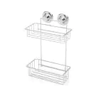 Етажерка за баня на две нива TEKNO TEL TR DM 256, 25х15х38 см, Вакуум, Сребрист, (18591)