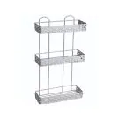 Поставка за баня TEKNO TEL BK-079W 3 нива с декор./бяло, (18300)