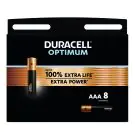 Алкална батерия DURACELL OPTIMUM MX2400 LR03 AAA /8 бр. в блистер/ 1.5V, (35939912)
