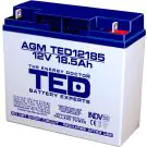 Оловна батерия TED ELECTRIC, 12V, 18.5Ah, 181/ 76/ 167 mm, AGM, (35933586)