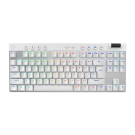 Геймърска механична клавиатура Logitech G Pro X TKL White - Tactile, (35936613)