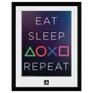 GBEYE PLAYSTATION - Framed print 'Eat Sleep Repeat' (30x40), (35935661)