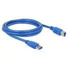 Кабел Delock USB-A - USB-B, 2m, (35938064)