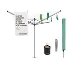 Външен простор Brabantia Lift-O-Matic Advance 50m, метален шип за вкопаване, калъф и торба за щипки, (35940931)