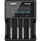 Зарядно у-во XTAR VC4SL, 4 гнезда, LCD дисплей, USB, LiIon & NIMH, 18650, CR123, AA, AAA, (35934838)