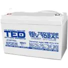 Оловна гелова батерия TED ELECTRIC, 12V, 102Ah, 330/ 173/ 220 mm AGM, (35936479)
