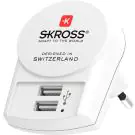 Адаптер-зарядно SKROSS Euro USB Charger 1.302421, 2 x USB-A, 2.4A, (35937076)