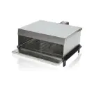 Парти грил Rubino PG-06I, 800W, Подвижна тава с дръжка и скара, Сребрист, (999RU30118)