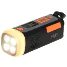 Аварийно радио Adler AD 1920, Соларен панел/Ръчно динамо/USB-C, 4500 mAh, Bluetooth, LED дисплей, Черен/Оранжев, (35946067)