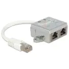 Адаптер DeLock Port Doubler, 1 x RJ45 plug - 2 x RJ45 jack (2 x Ethernet), (35936609)