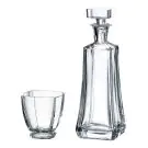 Комплект гарафа за уиски + чаши Bohemia Arezzo Whiskey Set 1+6, 700 мл, 6 чаши х 320 мл, Кристалит