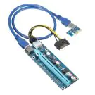 Конвертор Estillo Riser Card 6 Pin, PCI-Е x 1 към PCI-Е x16, USB 3.0, (35933169)