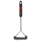 Четка за почистване на барбекю Klausberg KB 7898, 41.5 см, Отвор за окачване, Неръждаема стомана, Черен/Червен, (35932228)